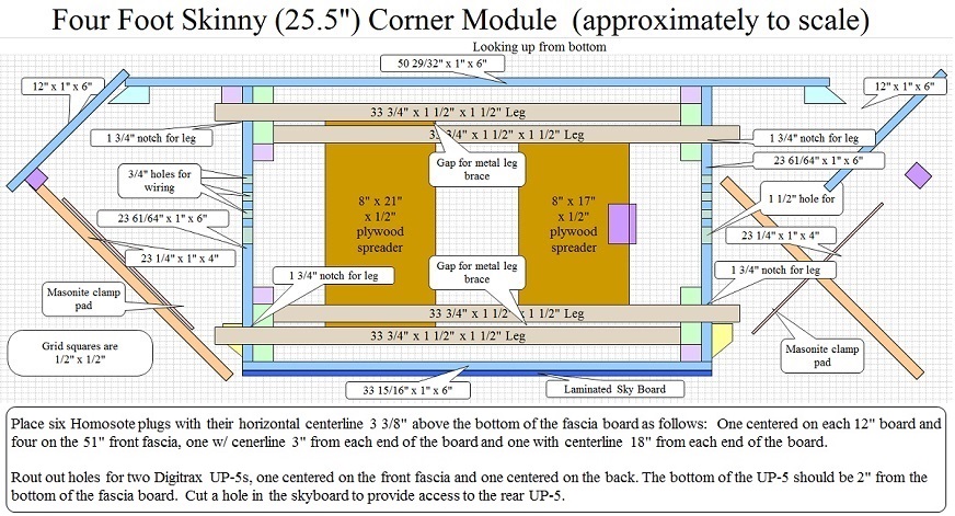 4' Skinny Corner Module